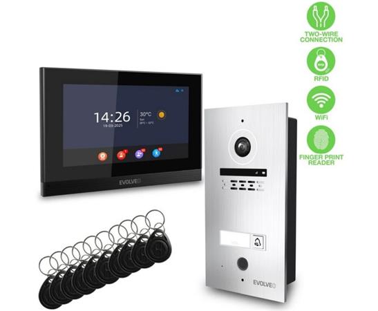 EVOLVEO DoorPhone ID-1, 2drátový videotelefon s RFID, otiskem prstu a podporou ONVIF kamer