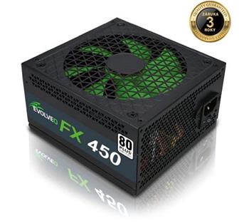 EVOLVEO FX 450, zdroj 450W ATX, 14cm, tichý, 80+, bulk