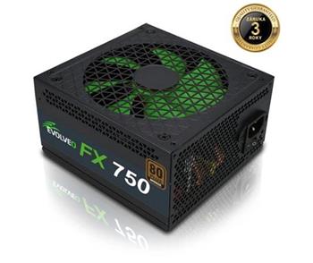 EVOLVEO FX 750 , zdroj 750W ATX, 14cm, tichý, 80+