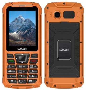 EVOLVEO StrongPhone Z6, vodotěsný odolný Dual SIM telefon, černo-oranžová