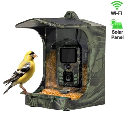 EVOLVEO StrongVision BirdFeeder - Chytré krmítko pro ptáky s kamerou a solárním panelem