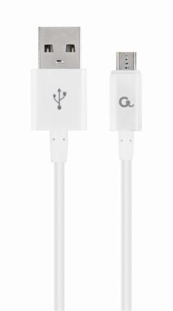 GEMBIRD CABLEXPERT Kabel USB 2.0 AM na MicroUSB kabel (AM/BM), 1m, bílý