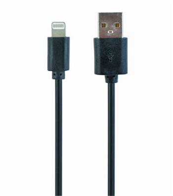 GEMBIRD CABLEXPERT Kabel USB 2.0 Lightning (IP5 a vyšší) nabíjecí a synchronizační kabel, 1m, černý