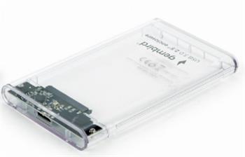 GEMBIRD EE2-U3S9-6 Box pro HDD/SSD 2,5" SATA – USB 3.0, 9,5 mm, průhledný plast
