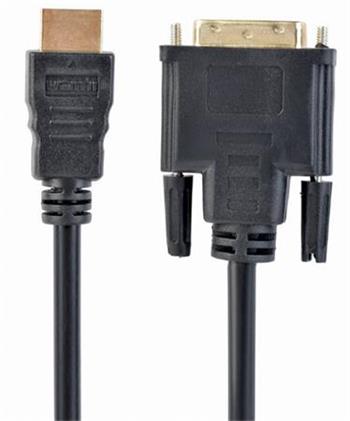 GEMBIRD Kabel HDMI-DVI 3m, M/M stíněný, zlacené kontakty