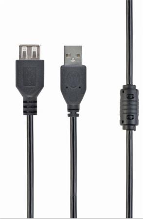 GEMBIRD Kabel USB A-A 1,8m 2.0 prodlužovací HQ s ferritovým jádrem