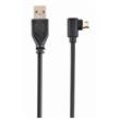 GEMBIRD oboustranný úhlový Micro-USB na USB 2.0 AM kabel, 1,8 metru, černý