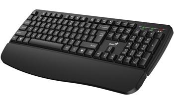 Genius KB-7123, Klávesnice, bezdrátová, 2,4GHz, mini USB přijímač, ergo. podložk