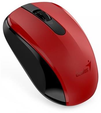 Genius NX-8008S, Myš, bezdrátová, optická, 1200dpi, 3 tlačítka, USB, červeno-čer