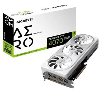 GIGABYTE VGA NVIDIA GeForce RTX 4070 SUPER AERO OC 12G, 12G GDDR6X, 3xDP, 1xHDMI