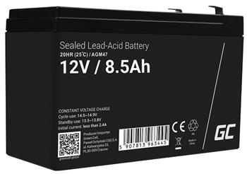 Green Cell AGM VRLA 12V 8.5Ah maintenance-free battery for the alarm system, cash register, toys