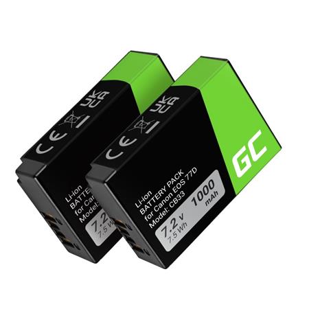 Green Cell Camera Battery LP-E17 for Canon EOS 77D 750D 760D 8000D Rebel T6i T6s Kiss X8i Half-Decoded 7.4V 1000mAh