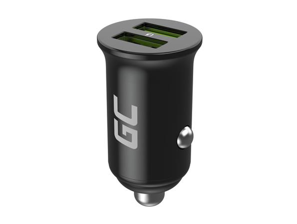 Green Cell Nabíječka do auta 36W GC PowerRide Nano36 s rychlonabíjením 2x USB-A Ultra Charge