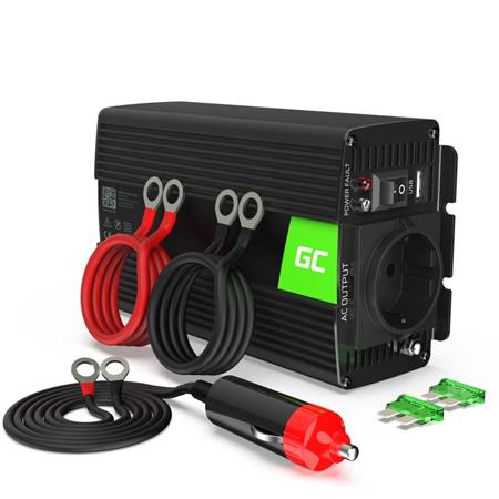 Green Cell Power Inverter 24V to 230V 500W/1000W Pure sine wave