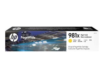 HP 981X Žlutá originální kazeta PageWide s vysokou výtěžností pro HP PageWide Enterprise Color 556 / MFP 586
