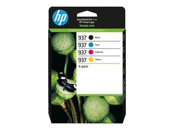 HP Ink Cartridge 937/Black/Tricolor/1450/800 stran/4-Pack