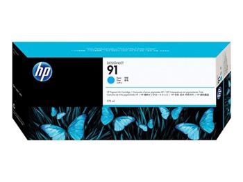 HP Ink Cartridge No. 91/Cyan/775ml