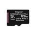 KINGSTON 128GB microSDXC CANVAS Plus Memory Card 150MB/s Read, UHS-I Speed Class, U1, V10, A1 - bez adaptéru