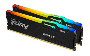 KINGSTON 32GB 6000MT/s DDR5 CL30 DIMM (Kit of 2) FURY Beast RGB XMP