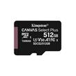 KINGSTON 512GB microSDXC CANVAS Plus Memory Card 150MB/s Read, UHS-I Speed Class, U3, V30, A1 - bez adaptéru