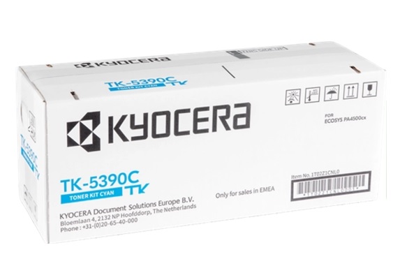 Kyocera toner TK-5390C - 13 000 stran A4 (při 5% pokrytí), pro PA4500cx, cyan