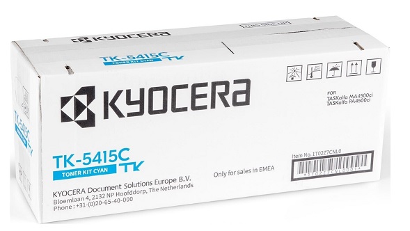 Kyocera toner TK-5415C - 13 000 stran A4 (při 5% pokrytí), pro TASKalfaMA/PA4500ci, cyan