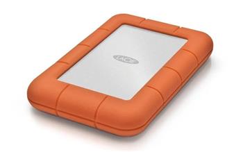 LACIE RUGGED 1TB USB-C USB3.0 Drop crush and rain-resistant for all terrain use orange