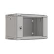 LANBERG 19" RACKOVÁ SKŘÍŇ PRO MONTÁŽ NA STĚNU 6U/540X350 (FLAT PACK) S PROSKLENÝMI DVEŘMI ŠEDÁ