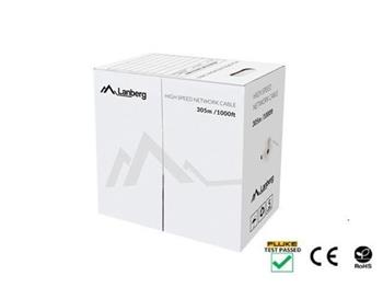LANBERG LAN KABEL CAT.5E UTP 305M SOLID CU GREY FLUKE PASSED