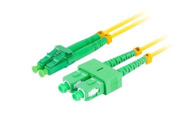 LANBERG optický patch cord SM SC/APC-LC/APC duplex 2m LSZH G657A1 průměr 3mm, barva žlutá