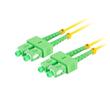 LANBERG optický patch cord SM SC/APC-SC/APC duplex 2m LSZH G657A1 průměr 3mm, barva žlutá