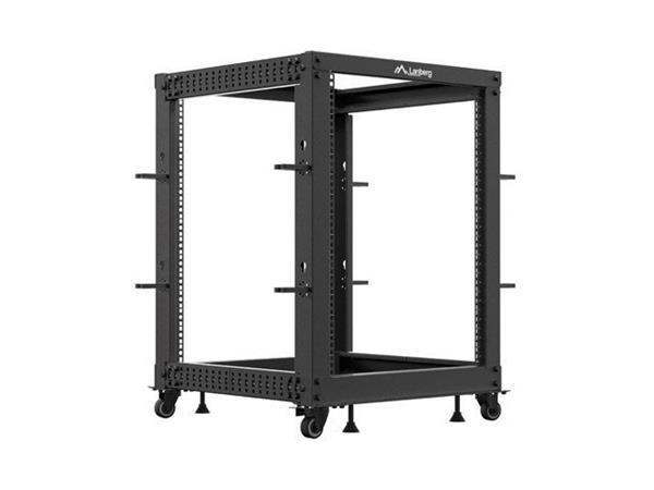 LANBERG OTEVŘENÝ RACK 15U 19" 600X600-1100 NASTAVITELNÝ ČERNÝ