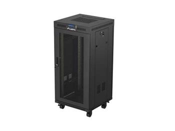 Lanberg RACK CABINET 19" FREE-STANDING 24U/600X600 (FLAT PACK) WITH MESH DOOR LCD BLACK LANBERG V2