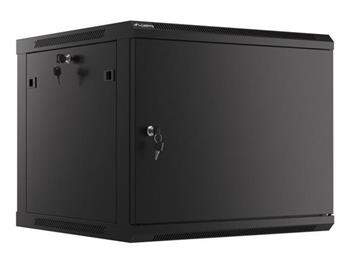 LANBERG RACK CABINET 19” WALL-MOUNT 9U/600X600 FOR SELF-ASSEMBLY WITH METAL DOOR BLACK (FLAT PACK)