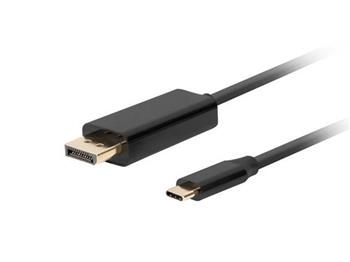 Lanberg USB-C(M)->DisplayPort(M) kabel 1,8m 4K 60Hz černá