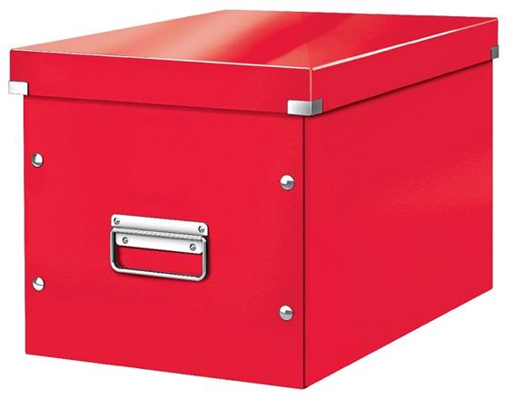 LEITZ Čtvercová krabice Click&Store, velikost L (A4), červená