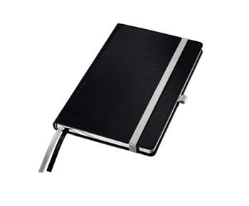 LEITZ Zápisník STYLE A5, tvrdé desky, čtverečkovaný, saténově černá