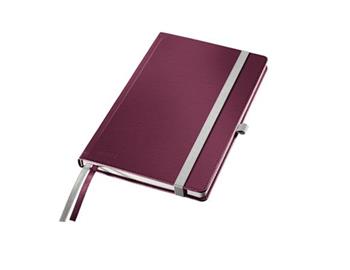 LEITZ Zápisník STYLE A5, tvrdé desky, linkovaný, granátově červená