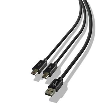 LEXIP STEELPLAY - USB PLAY & CHARGE KABEL PRO PS4, 3M, ČERNÝ