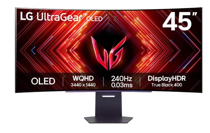 LG 45GS95QE-B gaming curved 45" OLED 21:9 3440x1440/275cd/0,03ms/1,5M:1/240Hz/2xHDMI/DP/D-Sub/HDR10/FreeSync/VESA