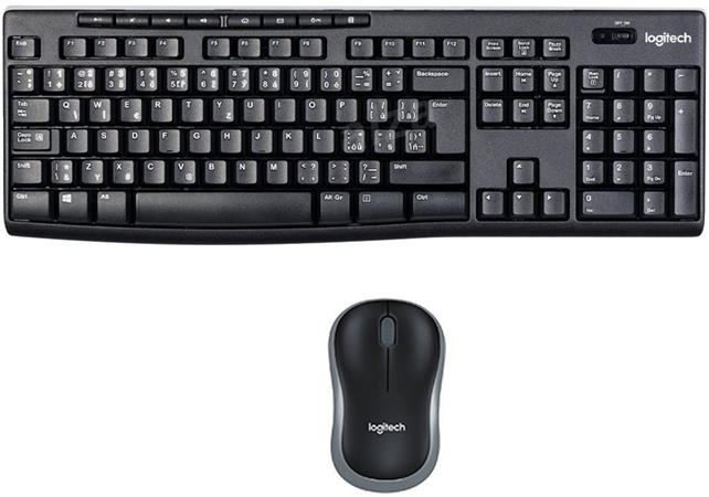 Logitech klávesnice s myší Wireless Combo MK270, IT, černá