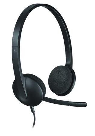 Logitech náhlavní souprava Headset H340, USB, černá