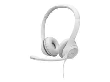Logitech náhlavní souprava Headset H390, bílá