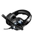 Modecom VOLCANO SHIELD 2 headset, herní sluchátka s mikrofonem, 2,2m kabel, 3,5mm jack, USB, černá, LED podsvícení