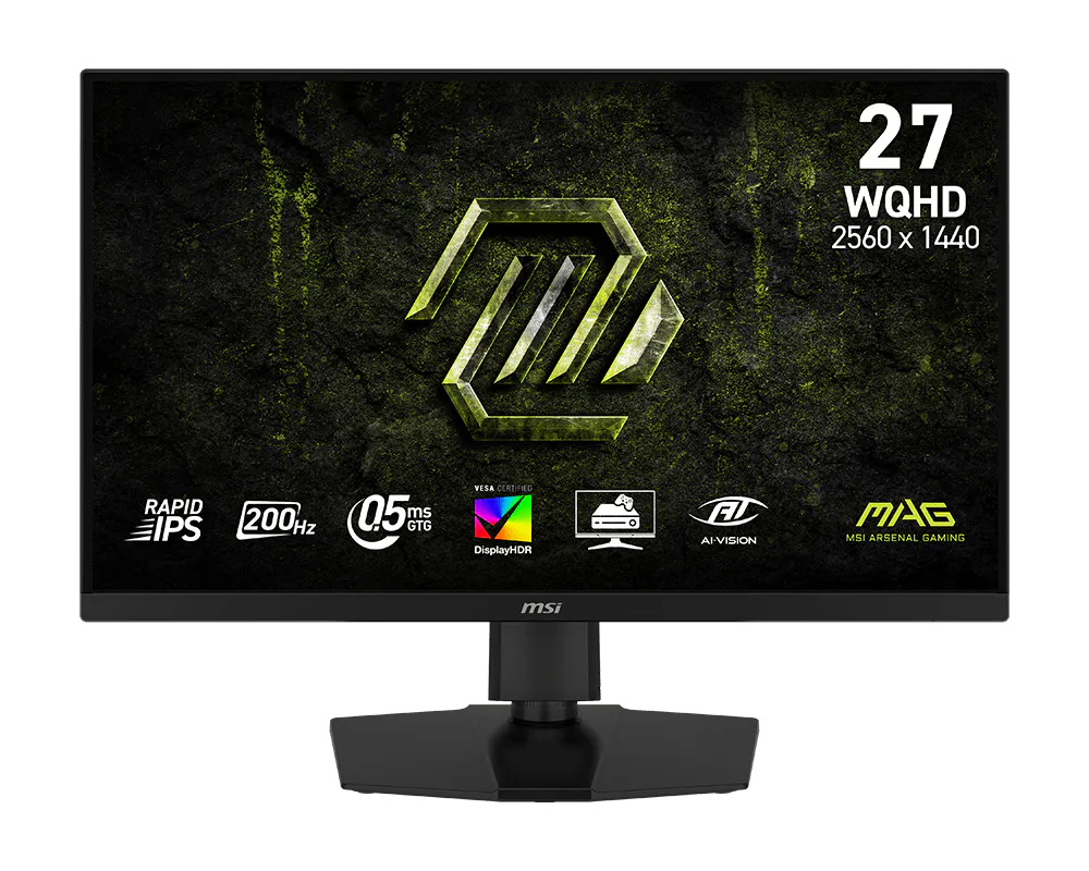 MSI Gaming monitor MAG 274QPF E20,27" Rapid IPS/2560x1440(WQHD)/200Hz/0,5ms/2xHDMI/DP/USB-C/Výšk. nastavitelný/Pivot