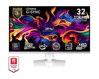 MSI Gaming monitor MPG 321URXW QD-OLED, 31,5" QD-OLED/4K 3840x2160/240Hz/0,03ms/