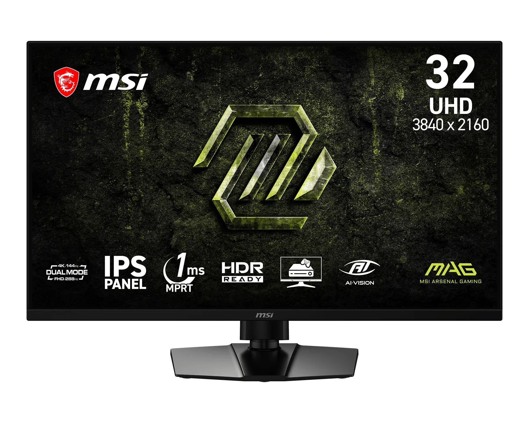 MSI MAG 321UPD E1 Gaming monitor 31,5" IPS/3840x2160(UHD)/144Hz (288Hz - FHD)/1ms/2xHDMI/DP/výšk.nast./Pivot