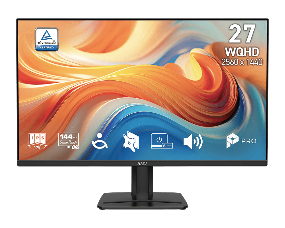 MSI monitor PRO MP275Q E14, 27" IPS/2560 x 1440 (WQHD)/144Hz/1ms/2x HDMI/DP/černá