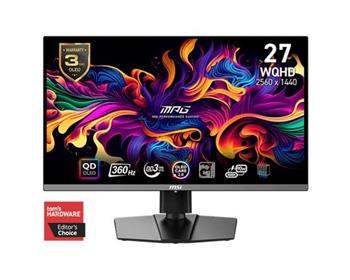 MSI MPG 271QRX QD-OLED, 26,5" QD-OLED/2560x1440 (WQHD)/ 360Hz/0,03ms/2x HDMI/DP/