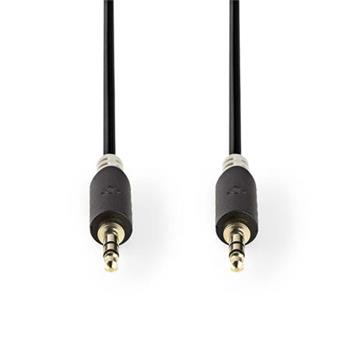 Nedis CABW22000AT05 - Stereofonní Audio Kabel | 3,5mm Zástrčka - 3,5mm Zástrčka | 0,5 m | Antracit